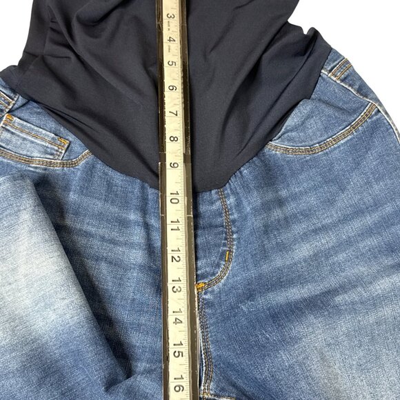 SONG Maternity Skinny Jeans Over Belly Stretch Denim Blue Women’s Size Large - Picture 6 of 7
